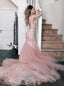 Sexy V-neck Sleeveless Mermaid Long Prom Dress,PDS11561
