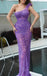 Sexy One Shoulder Sleeveless Mermaid Long Prom Dress,PDS11545