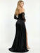 Elegant Off Shoulder Long Sleeves Sheath Floor Length Prom Party Dress,PDS11787