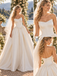 Elegant Strapless Sleeveless Satin A-Line Ball Gown Wedding Dress, WD0408