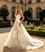 Beautiful V-Neck Sleeveless Tulle A-Line Floor Length Long Wedding Dresses, WD0371