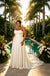 Elegant Strapless Side Slit Sleeveless Satin A-Line Floor Length Wedding Dresses, WD0372
