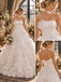 Romantic Strapless Sleeveless 3D Floral Appliques Tulle Wedding Ball Gown, WD0409