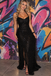 Black Beaded Sequin Mesh Halter Plunge Mermaid Prom Dress with Side Slit,PDS118550