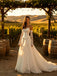 Luxury Lace V-Neck Ruffles Strapless A-Line Floor Length Wedding Dresses, WD0391