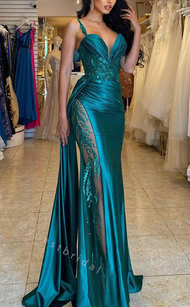Sexy Sweetheart Side slit Mermaid Long Floor Length Prom Dress,PDS11469