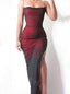 Elegant Square Sleeveless Side slit Mermaid Long Floor Length Prom Dress,PDS11452