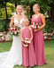 Elegant V-neck Sleeveless A-line Bridesmaid  Dressess, BDS0352