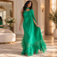 Elegant Halter Chiffon Draped Ruffle Long Evening Gown,PDS118651