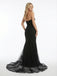 Elegant Black Lace Appliques Sweetheart Mermaid Long Prom Party Dress,PDS11789