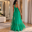 Elegant Halter Chiffon Draped Ruffle Long Evening Gown,PDS118651