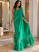 Elegant Halter Chiffon Draped Ruffle Long Evening Gown,PDS118651
