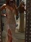 Sexy V-neck Sleeveless Side Slit  Mermaid Long Prom Dress,PDS11547