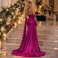 Glam Strapless Organza 3D Floral Slit Long Formal Prom Dress,PDS118652