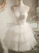 Elegant V-neck Sleeveless A-line Short Mini Homecoming Dress,  HDS0109