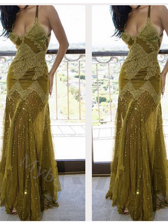 Sexy V-neck Sleeveless Mermaid Long Floor Length Prom Dress,PDS1146