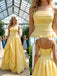 Pretty Spaghetti Straps Pleats Satin Ruched A-Line Long Prom Party Dress,PDS11841