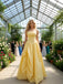 Pretty Spaghetti Straps Pleats Satin Ruched A-Line Long Prom Party Dress,PDS11841
