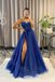 Sexy Sweetheart Sleeveless Aline Side slit  Long Floor Length Prom Dress,PDS1143