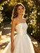 Simple Scoop Sleeveless Tulle A-Line Floor Length Wedding Dresses, WD0395