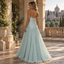 Romantic Off Shoulder Ruched Chiffon A-Line Long Prom Dress,PDS118656