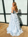 Pretty Ruffles Sweetheart Sleeveless Ruched A-Line Long Prom Party Dress,PDS11772