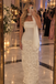 Ivory 3D Floral Chiffon Halter Scarf Neck Mermaid Evening Prom Gown,PDS118556