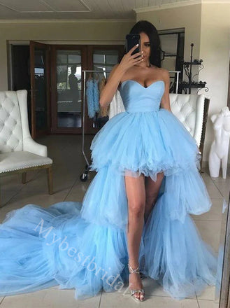 Elegant Sweetheart Sleeveless A-line High Low Prom Dress,PDS11573