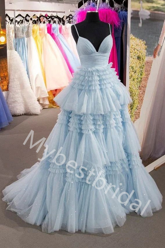 Elegant V-neck Sleeveless A-line Long Prom Dress,PDS1116