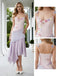 Floral Spaghetti Straps Ruffles Chiffon Sleeveless Sheath Long Prom Party Dress,PDS11825