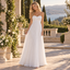 Elegant Strapless Sweetheart Pleated Chiffon Floor Length Beach Wedding Dress, WD0397