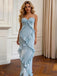 Pretty Ruffles Sweetheart Sleeveless Mermaid Long Prom Party Dress,PDS118518