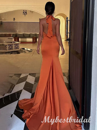 Sexy Halter Sleeveless Strapless Mermaid Long Prom Dress,PDS11704