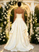 Luxury Satin Pleats Sleeveless A-Line Floor Length Wedding Dresses, WD0379