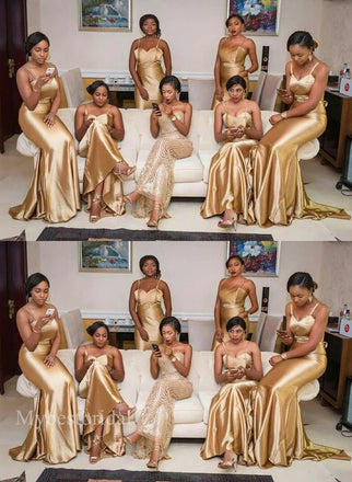 Sexy Sweetheart Sleeveless Mermaid Bridesmaid Dressess, BDS0349