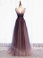 Elegant V-neck Sleeveless A-line Long Prom Dress,PDS11554