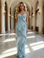 Pretty Ruffles Sweetheart Sleeveless Mermaid Long Prom Party Dress,PDS118518