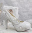 Women's Wedding Shoes Decorative Heel Wedding Heels Bridal Shoes With Beading WS0016