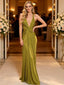 Sexy Deep V-Neck Sleeveless Mermaid Jersey Long Prom Party Dress,PDS118535