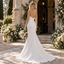 Breathtaking Strapless Notched Textured Lace Mermaid Wedding Dress, WD0417