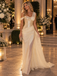 Champagne Sequin Chiffon One Shoulder Mermaid Evening Dress With Side Slit,PDS118558
