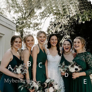 Mismatched Elegant Halter Sleeveless A-line Bridesmaid Dressess, BDS0344