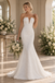 Breathtaking Strapless Notched Textured Lace Mermaid Wedding Dress, WD0417