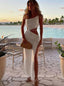 Sexy Irregular Sleeveless Side Slit Sheath Long Prom Dress,PDS11560