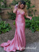 Elegant Off Shoulder V-neck Sleeveless Mermaid Long Prom Dress,PDS11710