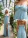 Elegant Ruched Sweetheart Side Slit Sleeveless Chiffon A-Line Long Prom Party Dress,PDS11846