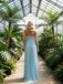 Elegant Ruched Sweetheart Side Slit Sleeveless Chiffon A-Line Long Prom Party Dress,PDS11846