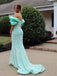 Sparkly Off Shoulder V-Neck SleevelessMermaid Long Prom Party Dress,PDS11764