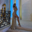 Sexy Long Sleeves Side Slit Sleeveless Mermaid Long Prom Dress,PDS11512
