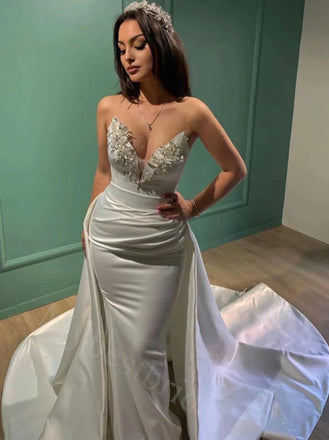 Elegant V-neck Sleeveless Mermaid Long Floor Length Prom Dress,PDS1147